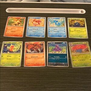 Japanese Pokemon Trading Card Set of 8